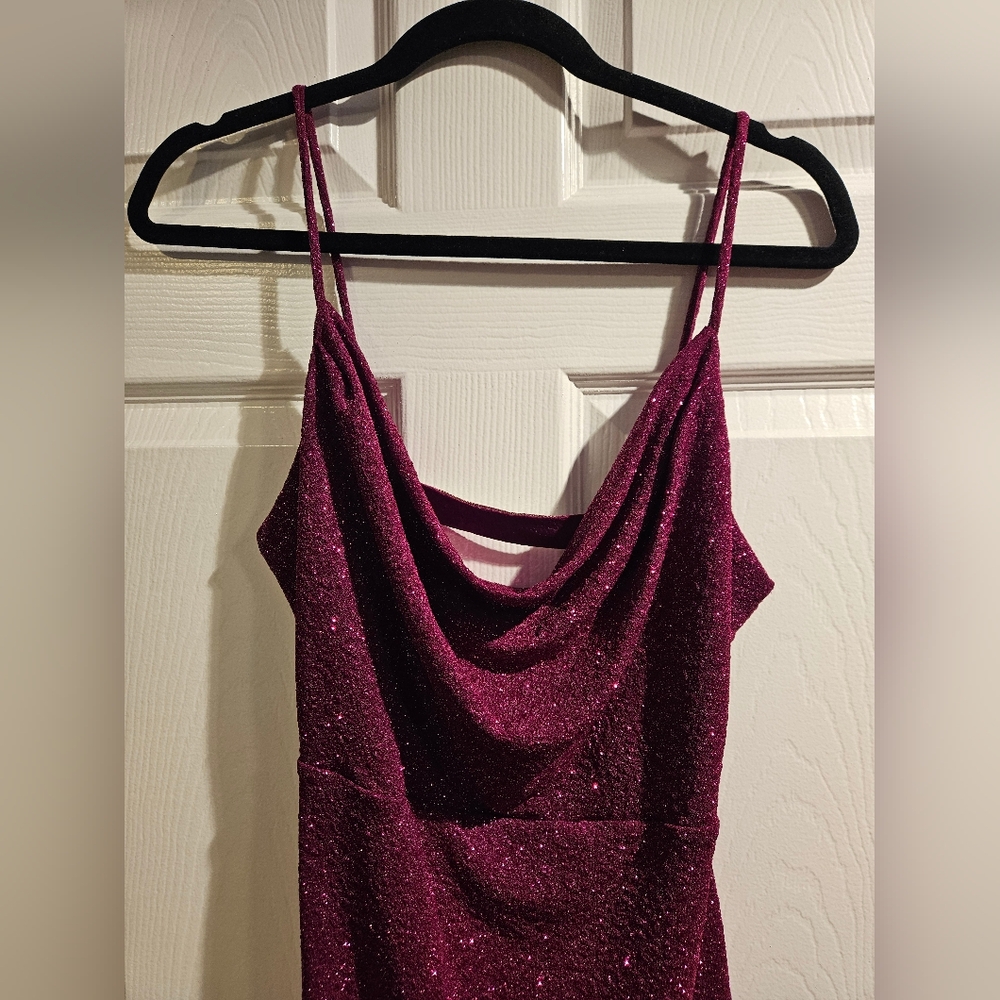 Magenta Glitter Mini Dress from Windsor. Large. Brand New. - Picture 3 of 4